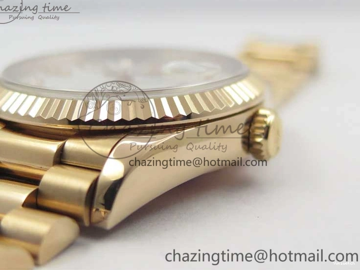 Best Bp RG Crystral 36 Edition 128239 on MOP Bracelet RG President Markers Dial Day-Date Maker White 0319